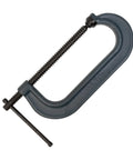 8 Inch C Clamp With 5200 Lbs Clamping Force, Drop Forged Steel, Black Oxide Perma Pad Swivels, Adapts To Angled Workpieces, Beefy Grip For Quick Grips, Woodworking, Metalworking, Crafts, And Repairs, Model 808, side view