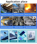 Application place for blank block made from graphite for electrode electrolysis and electroplating, industries and devices showcased
