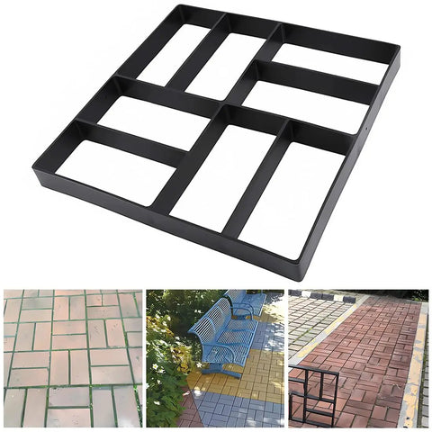 Cross Square Stepping Stone Molds Set For DIY Garden Pathways And Patios with 8 unique shapes for artistic walkways.