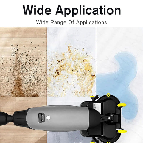 Ultra Powerful Handheld Sweeper With Brushing Washing And Blowing Dry Functions For Hard Floors. Features Dual Shaft Roller Brushes, Rotating Head, 80 Min Battery Life, And Adjustable Speed Settings. Perfect For Hotels Malls And Offices To Tackle Heavy