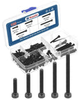 Pro Grade 100 Piece M3 Socket Head Cap Screws Set With 12 16 20 25 30mm Lengths Alloy Steel Black Oxide 12.9 Internal Hex