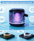 Top Tier 45kHz Ultrasonic Retainer Cleaner Machine For Dentures Night Guards And Mouthguards showing 360-degree cleaning with UV light.
