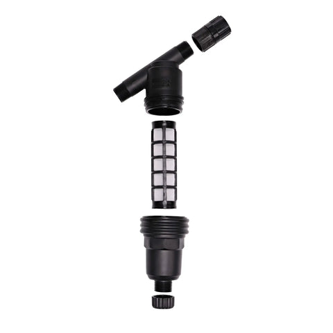 Y Filter for Drip Irrigation Systems With No Fuss Removable Filter Cap Three Quarter Inch MPT To Three Quarter Inch MPT