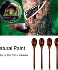 Six Piece Japanese Natural Wooden Spoons Set For Cooking And Eating Great For Stirring Tea Honey Soda Dessert And Nonstick Pots