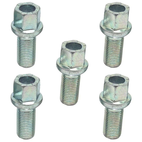 Heavy Duty Alloy Wheel Nuts Compatible With Audi A1 And A2 Models Fit 2010 To 2015 Plus Older Cars For 2000 To 2005 Super Sturdy Lug Bolts Screw Replacement Kit That Keeps Your Rides Solid Safe And Rolling Smooth Under Any Condition Out There. 5-piece steel wheel bolts