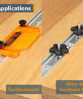 Heavy-Duty 48 Inch All-In-One T-Track And Miter T-Track In One Aluminum Dual Track Extrusion with featherboards and hardware.
