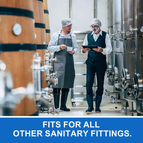 Beefy Four Inch Tri Clamp To 4 Inch Tube Od Weld Ferrule Kit With Durable Silicone Gasket And 304 Stainless Steel Heavy Duty Sanitary Pipe Fitting Gear For Flawless Flow employed in food processing facility.