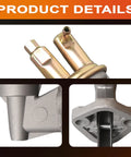 Close-up views of Drop In M6737 Mechanical Fuel Pump Replacement For Jeep And AMC Classics, highlighting metal connectors and base.