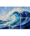 Total Vibe Upgrade With These Peel And Stick Acoustic Panels 6 Pack Sound Absorbing Ocean Wave Wall Pads Noise Dampening Foam Totally Kills Echo For Home Recording Studio - ocean wave design art.