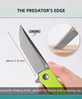 Chop 3.15 Inch Folding Pocket Knife With 14C28N Steel Blade And G10 Handle shown with sharp edge