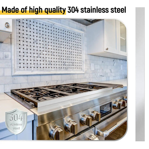 2 Pack Stainless Steel Trim Strips 304 Brushed Finish Metal Finishing Gap Filler For Kitchen Tools 2 X 30 Inches Silver Heavy Duty
