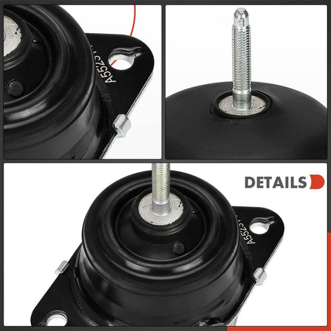 Two Piece Front Left And Right Engine Mount Set For Ford Mustang 2005 2019 V6 3.7L 4.0L 4.6L 5.2L Drop In Ready Bolt In Replacement Replaces 6R3Z6038A BR3Z6038B Durable Vibration Dampening And Easy Install close-up view