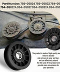 Heavy Duty Tractor Drive Belt Kit With V Idler Pulley And Flat Idler Pulley For One Half Inch By Ninety One Inch Belt Replacement Fits GT XT1 XT2 ZT1 ZT2 LT42 Lawn Tractors Pro Grade with pulleys.