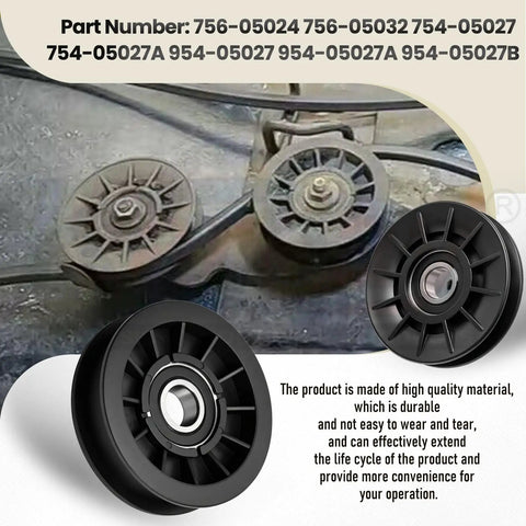 Heavy Duty Tractor Drive Belt Kit With V Idler Pulley And Flat Idler Pulley For One Half Inch By Ninety One Inch Belt Replacement Fits GT XT1 XT2 ZT1 ZT2 LT42 Lawn Tractors Pro Grade with pulleys.