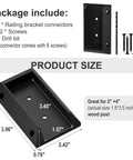Deck Railing Bracket Connectors 20 Pack For 2x4 Posts For Wooden Deck Or Handrail Railing Posts Durable Nylon Fiber