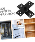 Heavy Duty 360 Degree Hidden Door Pivot Hinge For Concealed Cabinets And Bookcases, Stainless Steel, applications shown