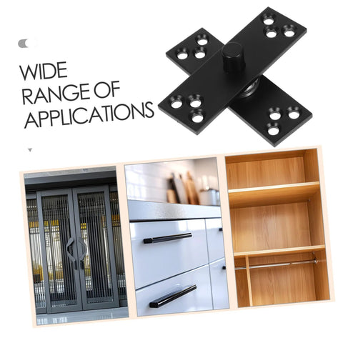 Heavy Duty 360 Degree Hidden Door Pivot Hinge For Concealed Cabinets And Bookcases, Stainless Steel, applications shown