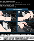 Installation guide for Premium Engine Air Filter For Subaru Cars Including Outback Forester Legacy WRX XV Crosstrek Tribeca 2005 To 2018 Models Replacement CA9997 WM997 Easy Install And OEM Grade Filtration That Fits Like A Dream