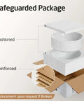 Round Vessel Sink For Bathroom 15.75 Inch Ceramic Bowl With White Gloss Finish packaging details