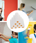 10 Pack High Density Foam Paint Roller Covers for Walls Ceilings Cabinets and Doors Achieve a Hella Smooth Finish on Flat Surfaces in use.