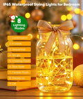 12 Pack Battery Operated Fairy String Lights With 7 Feet Silver Wire And 20 LED Warm White Twinkle Lights Eight Modes Waterproof For Mason Jars DIY Christmas Weddings Parties