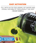 Stay Cool Without Breaking A Sweat With This Premium Dry Evaporative Cooling Vest Zip Front Design showing easy filling with water.