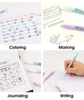20 Pack Bible Highlighters And Fine Point Pens No Bleed Through For Bible Study And Journaling Dual Pack with pastel colors in use