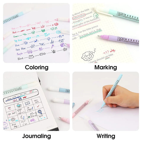 20 Pack Bible Highlighters And Fine Point Pens No Bleed Through For Bible Study And Journaling Dual Pack with pastel colors in use