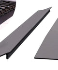 Stove Gap Cover And Crumb Guard Silicone 20.5 Inch By 2.3 Inch Matte Black Pack Of 2, easy fit between stove and counter.