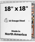 Rock Solid 18 X 18 Inch Metal Access Panel With Bead Flange, Heavy Duty 16 Gauge Steel Access Door, showing concealed hinge.