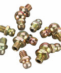 Metric Grease Fitting Assortment Kit 8 mm By 1 Thread 8 Piece Set With Straight 45 Degree And 90 Degree Fittings For Automotive Trucks