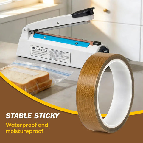 Heavy Duty Pro Grade PTFE Teflon Glass Cloth Tape 1 Inch By 33 Feet 0.18mm Thick Non Stick High Temperature Adhesive with vacuum sealer