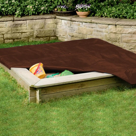 Beefy 30x40 Ft Tarp Cover 10 Mil Waterproof All Weather Protective Sheet for Equipment and Gear covering a sandbox outdoors
