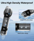 Waterproof Invisible Dive Case For Insta360 X4 Underwater Camera Housing 50m 164ft Clear Shell, side view with buckles.