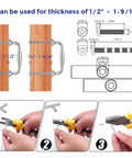 Installation guide for 3 Inch Polished Chrome Cabinet Handles Solid Zinc Alloy Pulls, showing measurements and mounting screws.