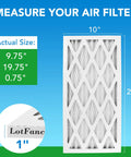 10x20x1 Air Filter MERV 8 Pleated 6 Pack For Furnace And AC Returns Easy Install Captures Dust Pet Hair Pollen Actual Size 9.75x19.75x0.75 Replace Every 90 Days For Clean Air