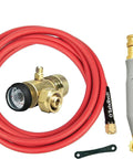 Manual Air Acetylene Torch Kit With B Tank Connection And Soft Flame, Color Coded O Rings, ARB Regulator, WA400 Handle, AH12 Hose, S4 Tip