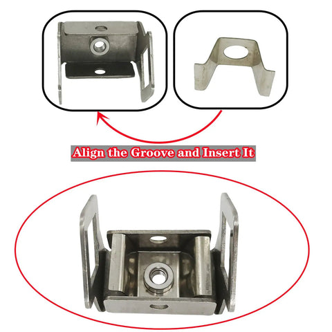 Pro Grade Derailleur Hanger Alignment Gauge components for 20 to 29 inch MTB and road bikes, shown with label instructions.