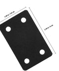Close-up of black Heavy Duty Stainless Steel Furniture Brackets Set - 10 Straight Plate Brackets With Screws And Screwdriver - No Burr