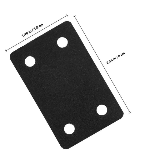Close-up of black Heavy Duty Stainless Steel Furniture Brackets Set - 10 Straight Plate Brackets With Screws And Screwdriver - No Burr