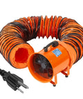 Heavy Duty Utility Blower Exhaust Fan 12 Inch High Velocity 3500 CFM with 16.4 Ft Duct for Ventilation
