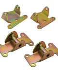 Solid Motor Engine Mount Kit For Small Block And Big Block Chevy Frame Mounts For Rat Rod And Street Builds Heavy Duty Bracket Set Eliminates Engine Movement And Torque Loss SBC BBC Mounts. 4 steel mounts