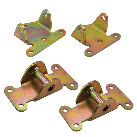 Solid Motor Engine Mount Kit For Small Block And Big Block Chevy Frame Mounts For Rat Rod And Street Builds Heavy Duty Bracket Set Eliminates Engine Movement And Torque Loss SBC BBC Mounts. 4 steel mounts
