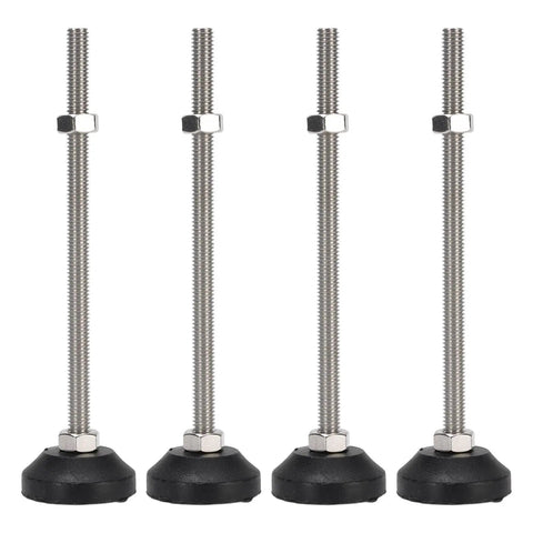 Stable 4 Pack 100mm Adjustable Leveling Feet For Tables And Chairs Anti Slip Floor Pads Vibration Dampening Solid Construction