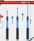 DEEFIINE carbide-tipped wood lathe turning tool set with blue shafts and foam grips, 3 tools about 500mm