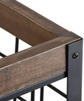 Close-up of a Rustic Wood Kitchen Island Chandelier corner showing wood and industrial black metal frame detail for a cozy vibe.