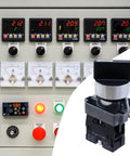 3 Pack ZB2-BE101 2 Position 1NO SPST 22mm Latching Round Top Rotary Selector Switch AC 600V 10A For Industrial Panels