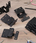 Eight Piece Set Of Five Knuckle Door Hinges For Three Quarter Inch Doors, 160 Degree Iron Cabinet Wardrobe Hinges With Screws