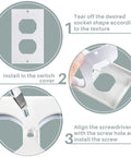 Universal Foam Outlet Insulation Pads And Draft Sealers Set For Electrical Outlets And Light Switch Covers installation steps
