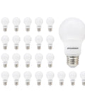 LED A19 Light Bulb 60W Equivalent 9W Energy Efficient 800 Lumens 90 CRI 2700K Soft White Non Dimmable CEC Compliant Pack Of 24
